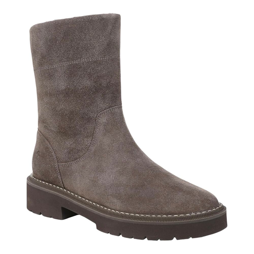 Naturalizer Women's Sense Suede Foldover Cuff Winter Booties Taupe Gray Size 10